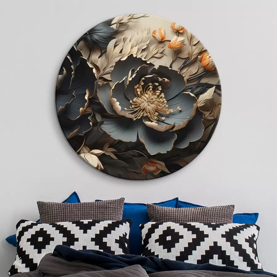 Glezna Lieli tumši ziedi r44378