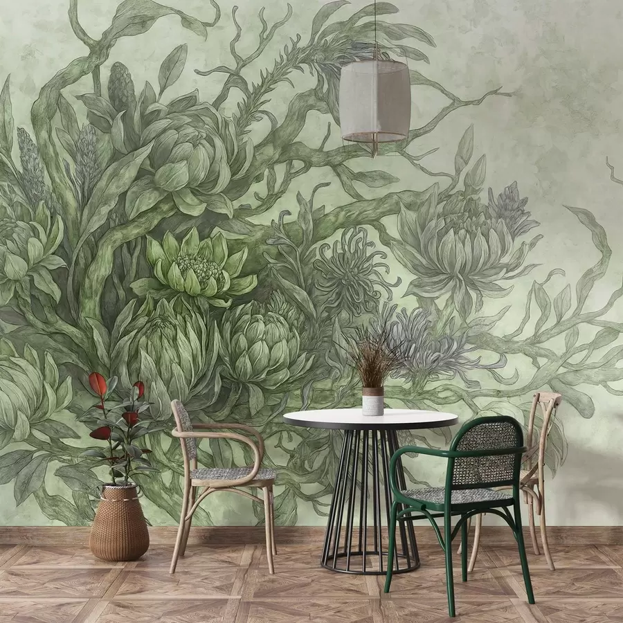 Fototapetes Kaprīzs ziedi w03975v2