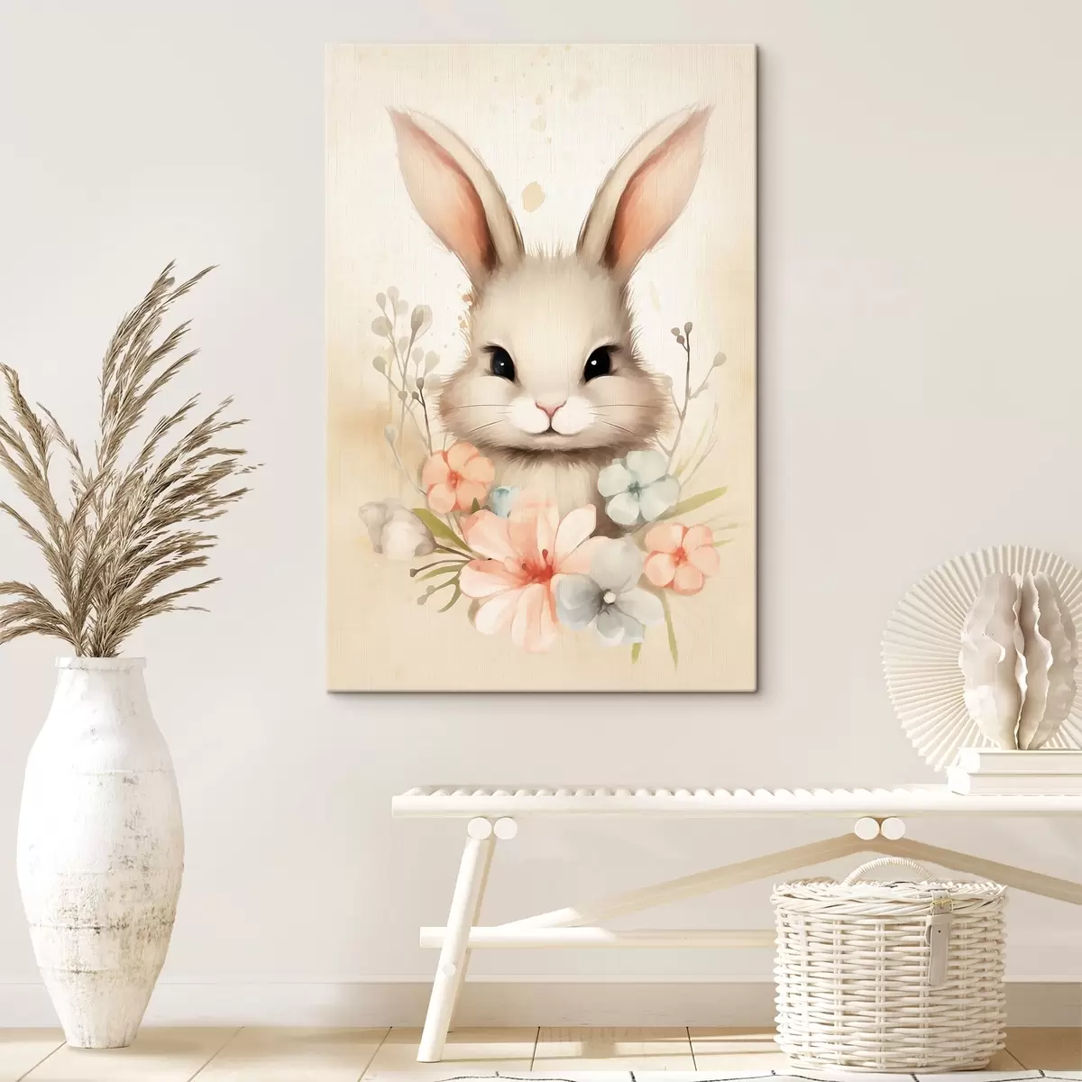 Glezna Pysanka uz smalka zila fona s44385