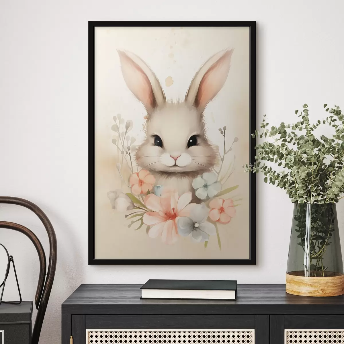 Plakāts Pysanka uz smalka zila fona f44385