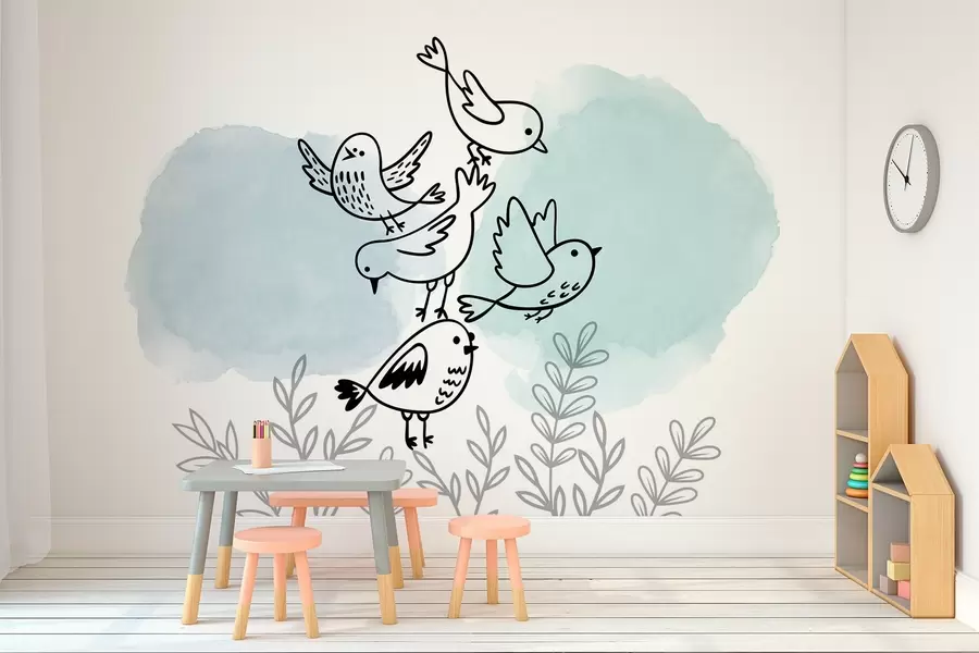 Fototapetes Putni starp zariem w03950v1