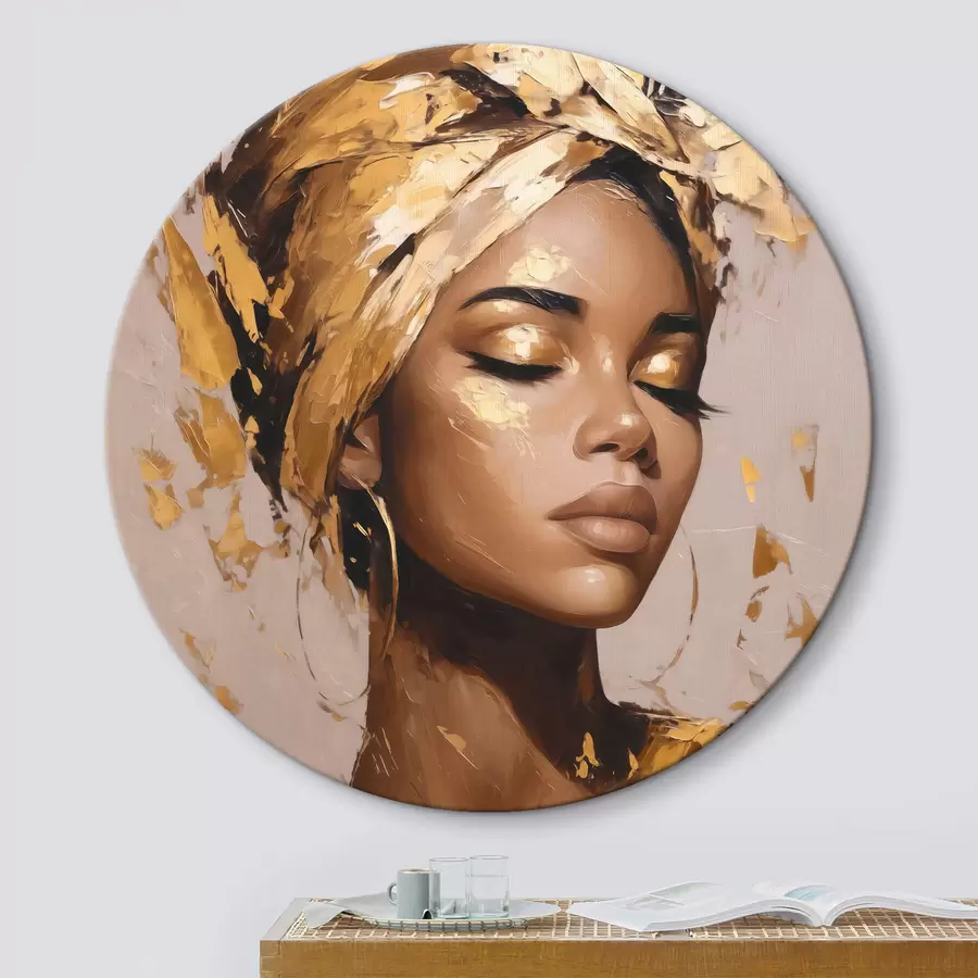 Glezna Skaista, eleganta sieviete ar galvassegu r44368