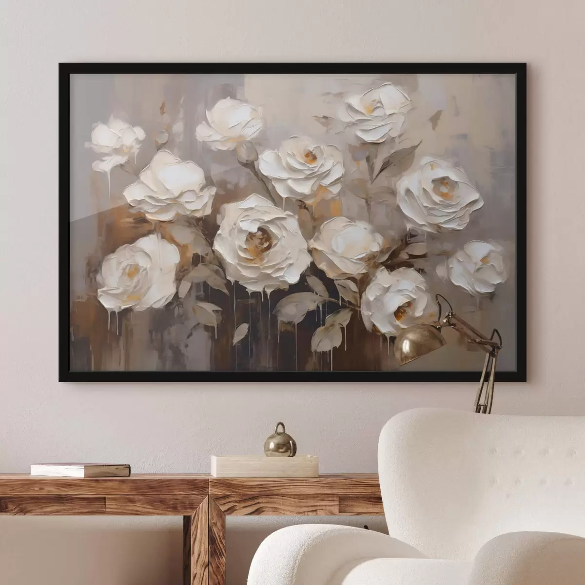 Plakāts Abstrakts rožu pušķis f44364