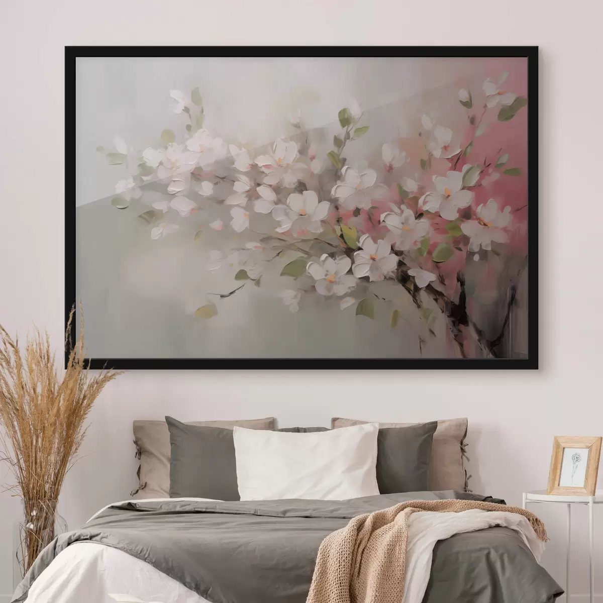 Plakāts Abstrakts zars ar mīkstiem ziediem f44366