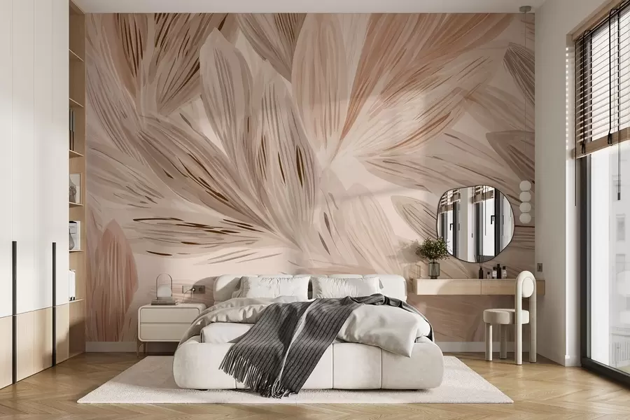 Fototapetes Smilškrāsas augi, viegla akvareļa stila abstrakcija w09127