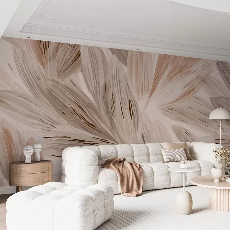 Fototapetes Smilškrāsas augi, viegla akvareļa stila abstrakcija w09127