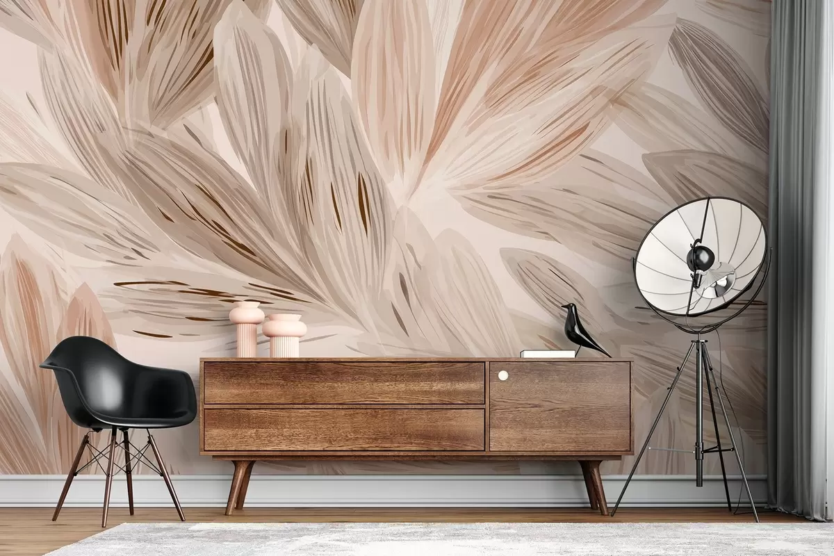 Fototapetes Smilškrāsas augi, viegla akvareļa stila abstrakcija w09127