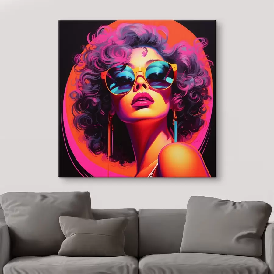 Glezna Stilīga sieviete ar saulesbrillēm s44335