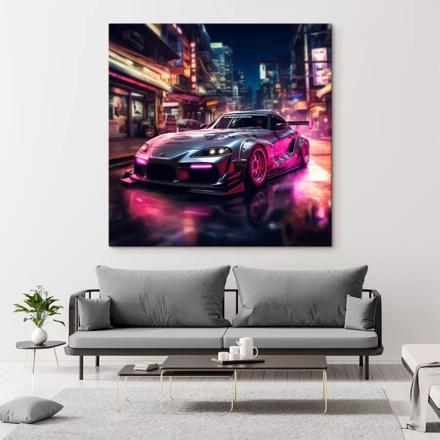 Glezna Supra: Ātruma evolūcija neona miglā s44343