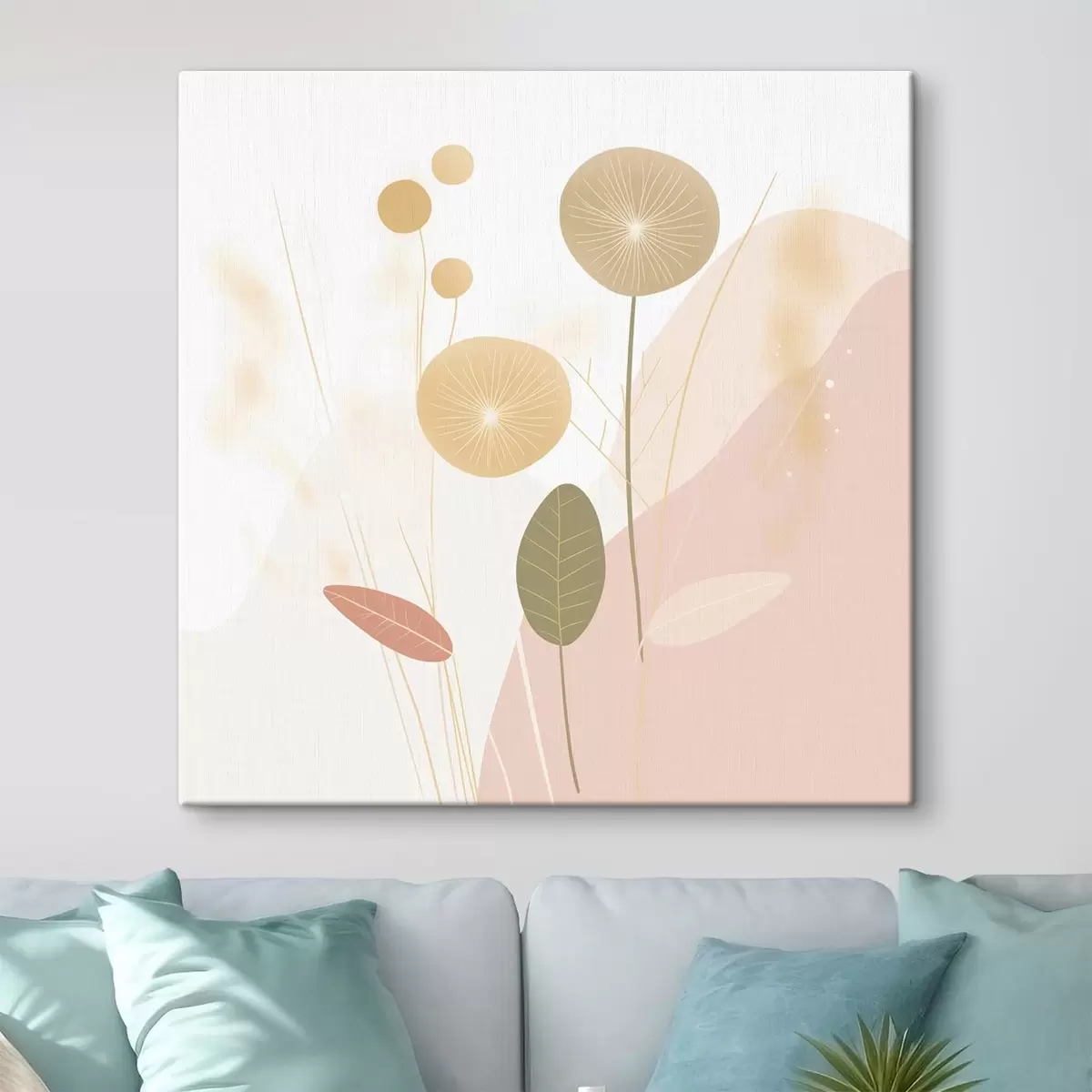 Glezna Abstraktie ziedi pasteļtoņos s44344