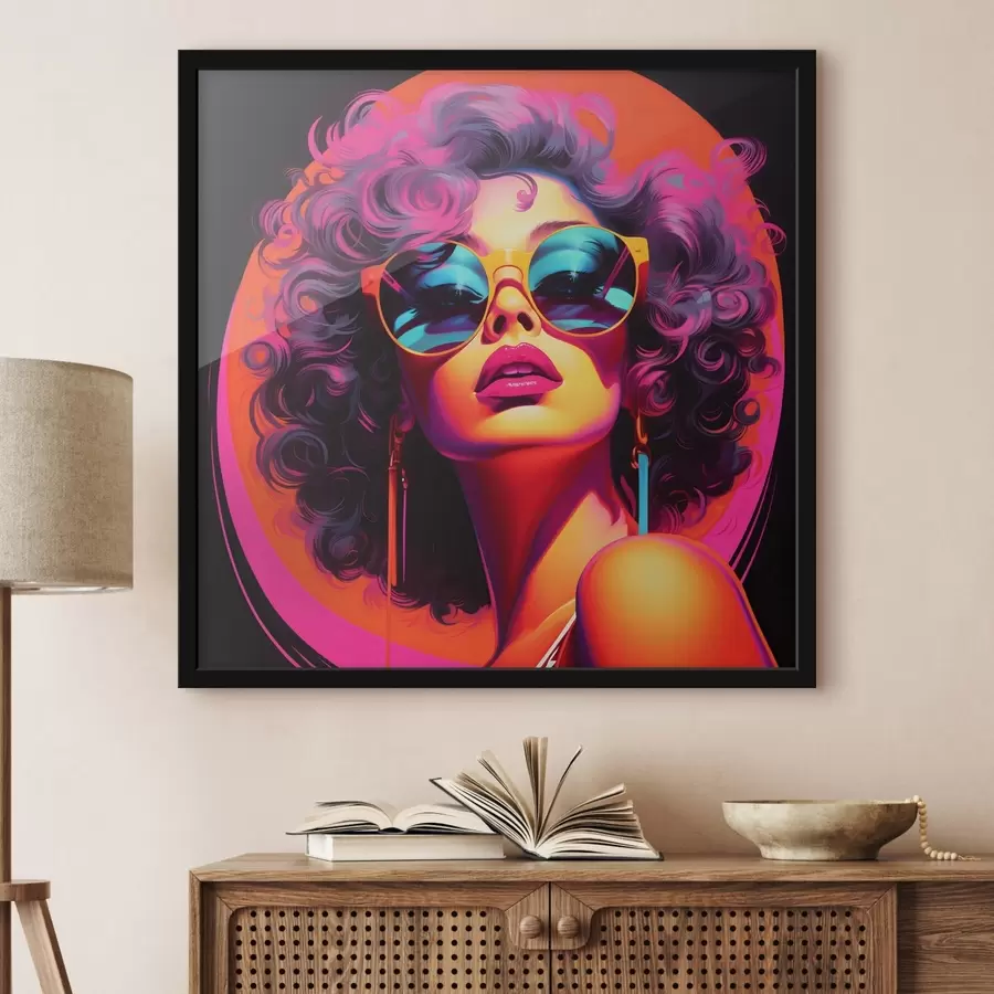 Fototapetes Stilīga sieviete ar saulesbrillēm f44335