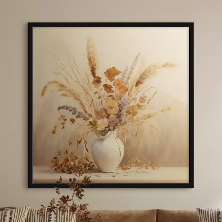 Fototapetes Žāvētu ziedu pasteļsimfonija f44336