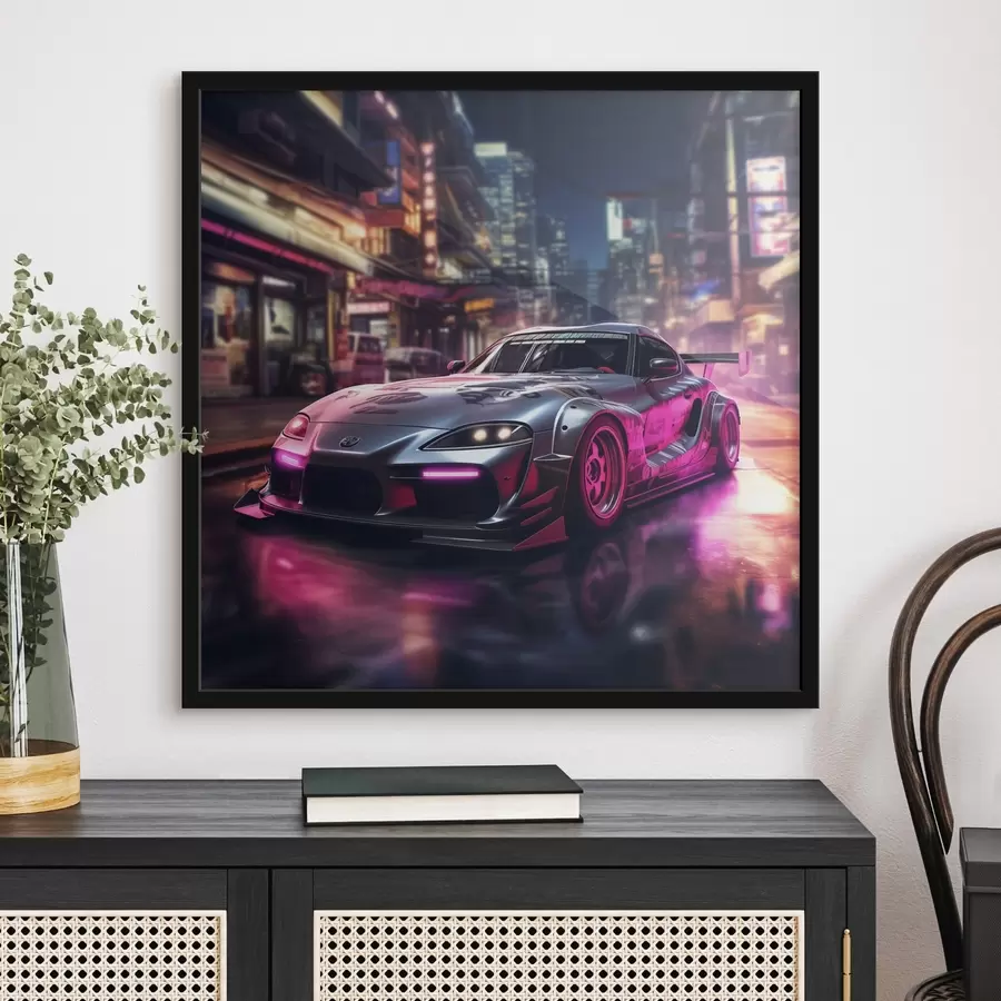 Fototapetes Supra: Ātruma evolūcija neona miglā f44343