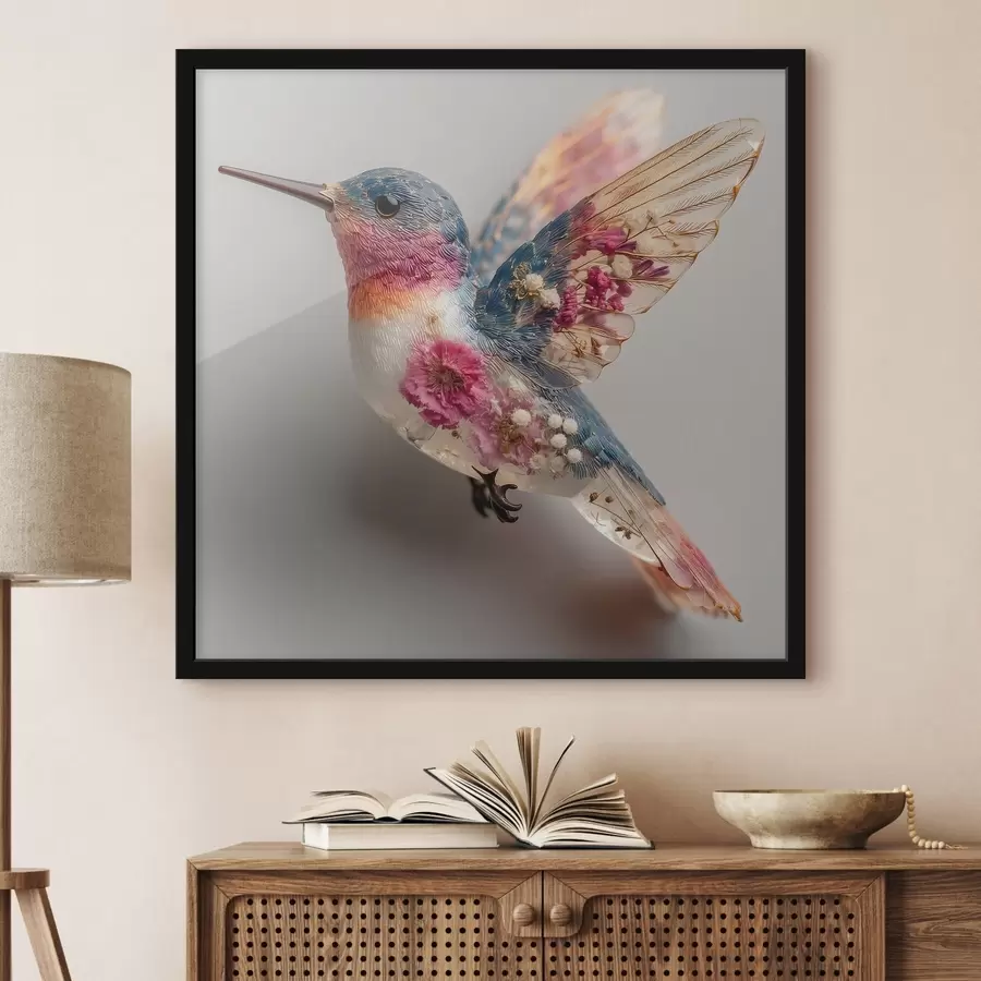 Fototapetes Kristāla vieglums ar ziedu sirds f44353