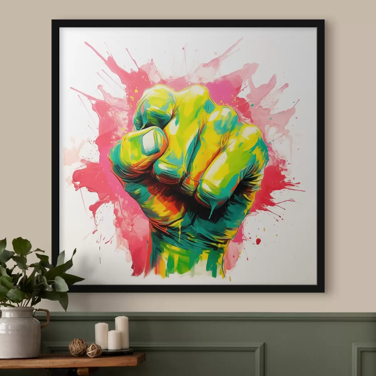 Plakāts Ar krāsu piesātināts dūriens f44355