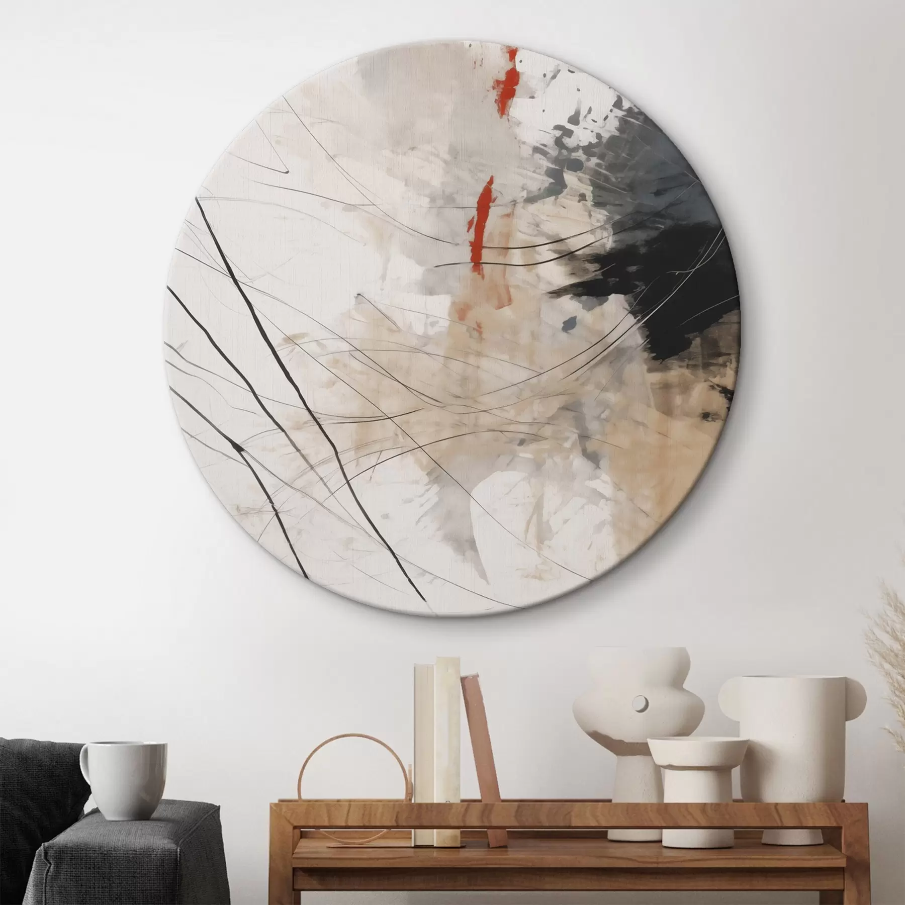 Glezna Plankumu, līniju abstrakcija r44418