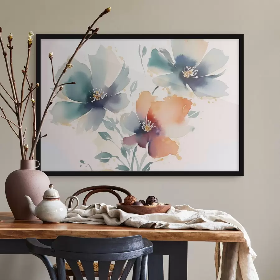 Fototapetes Ziedi imitācija akvarelis f44424