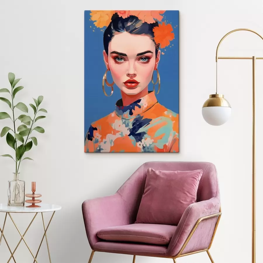 Glezna Portrets ar auskariem s44500