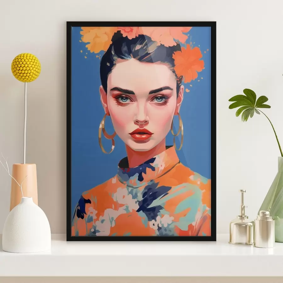 Fototapetes Portrets ar auskariem f44500