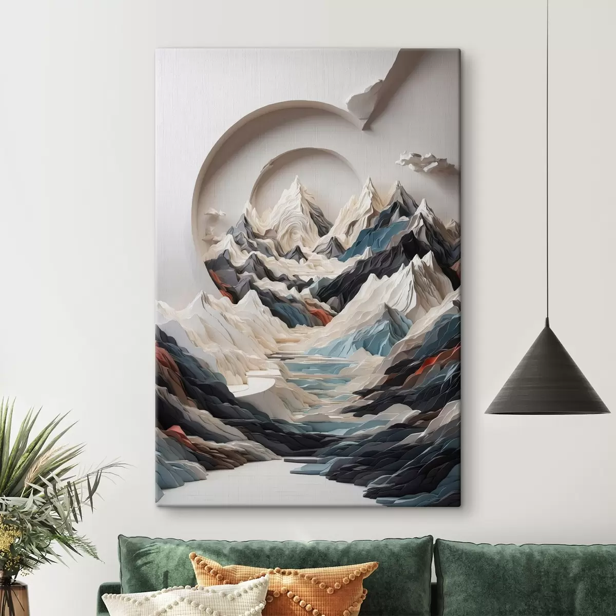Glezna Abstraktā glezniecība kalnainā apvidū s44427