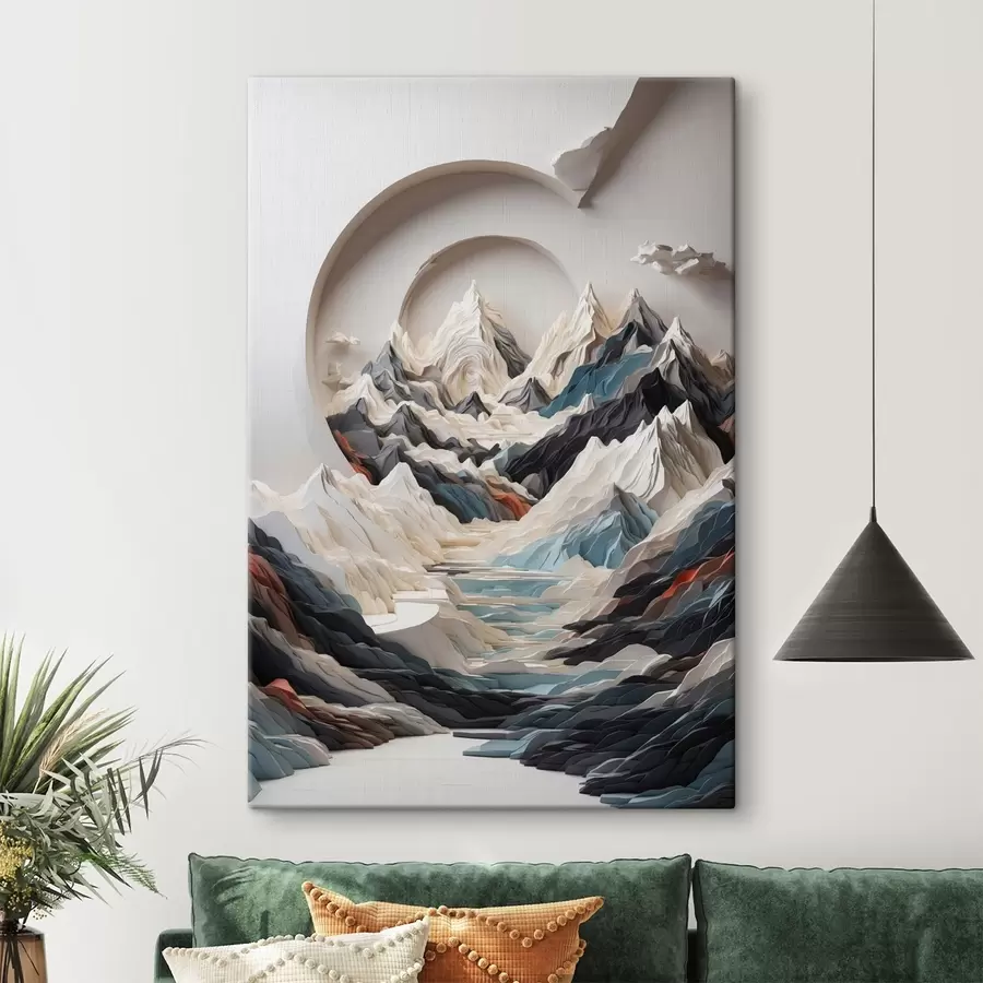 Glezna Abstraktā glezniecība kalnainā apvidū s44427