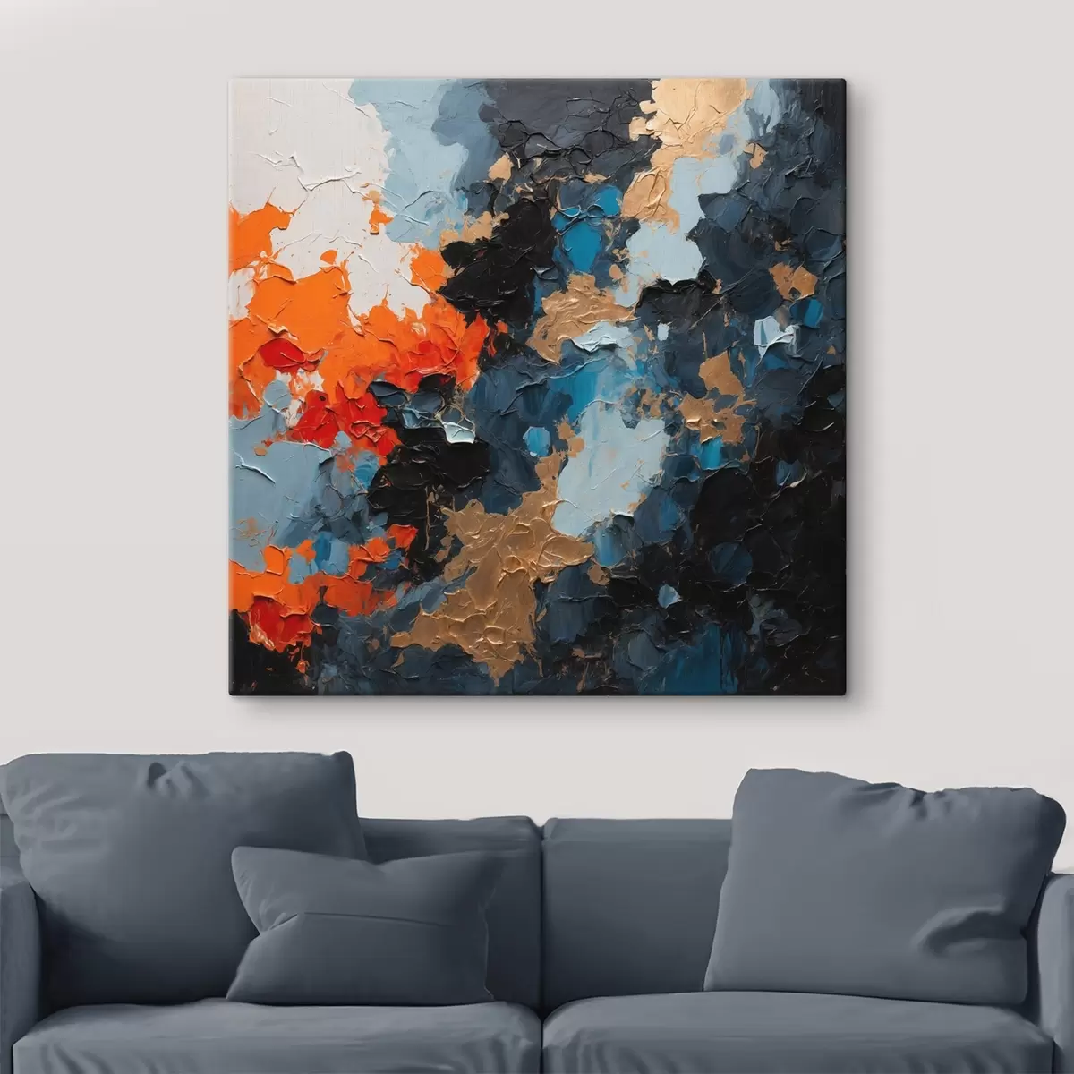 Glezna Abstrakta daudzkrāsaina eļļas glezna s44431