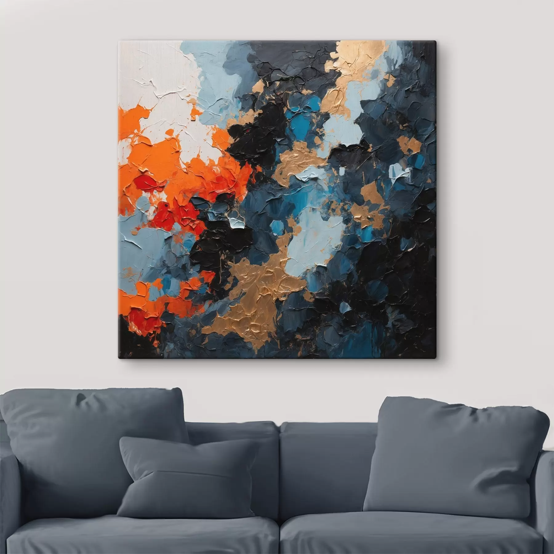 Glezna Abstrakta daudzkrāsaina eļļas glezna s44431