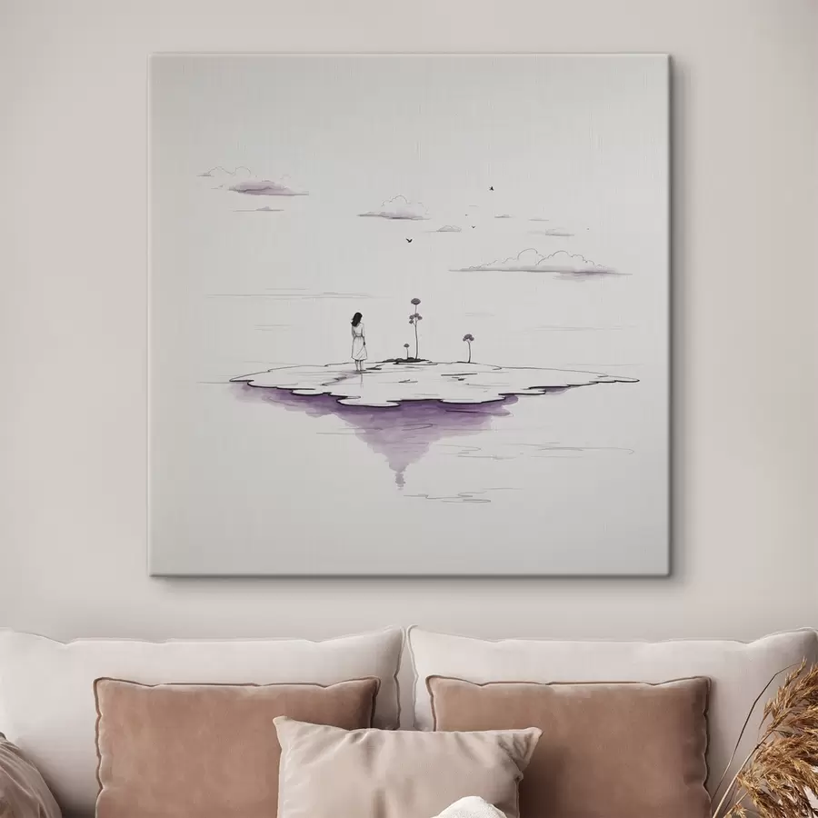 Glezna Vienkārša melnbalta glezna s44433