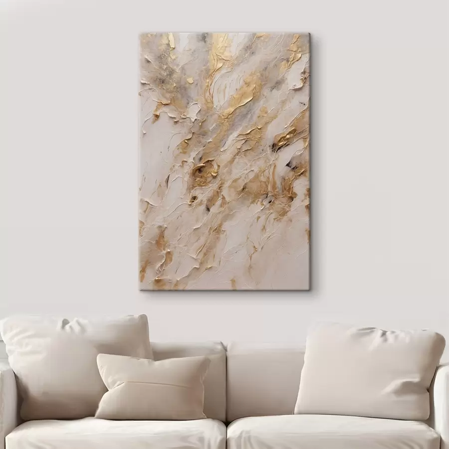 Glezna Abstraktā dzeltena un balta ceļš akrila glezniecības stilā Sarkans zieds uz balti sarkana fona balta eļļas glezna s44439