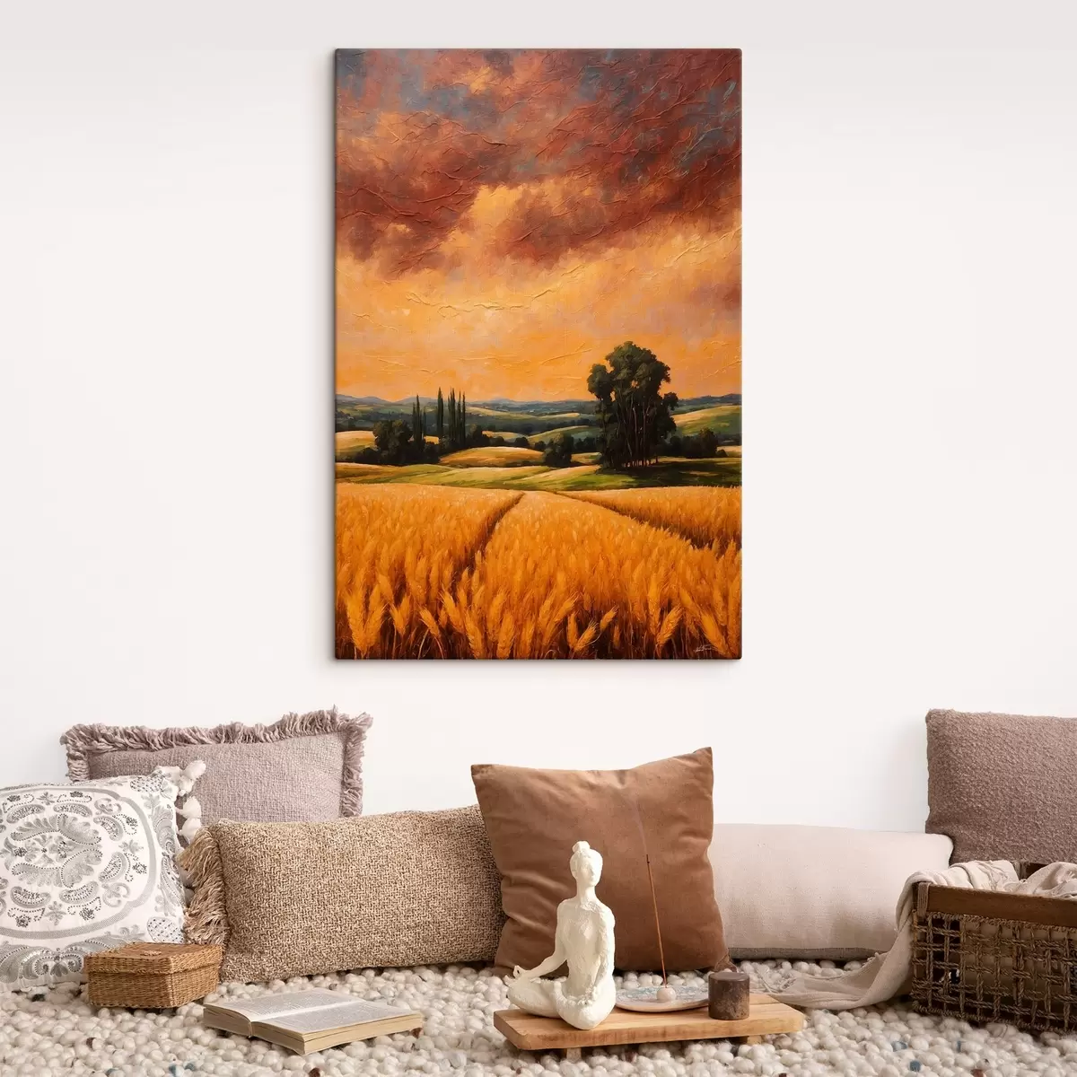 Glezna Kviešu lauks akrila glezniecības stilā s44464