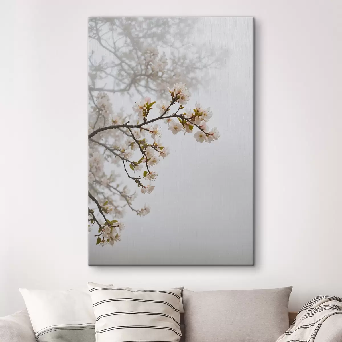 Glezna Ziedošs koks miglā s44473