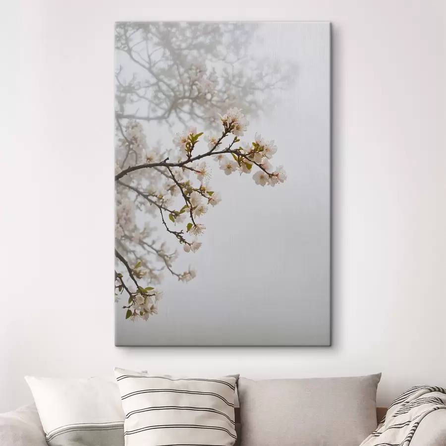 Glezna Ziedošs koks miglā s44473