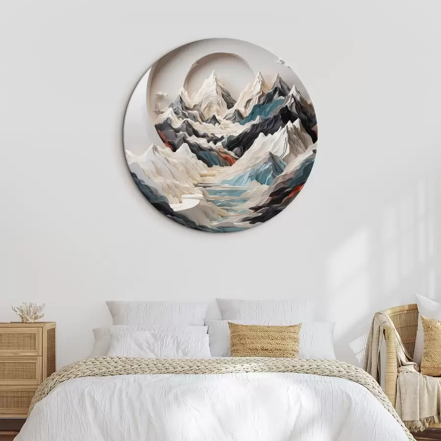 Fototapetes Abstraktā glezniecība kalnainā apvidū r44427