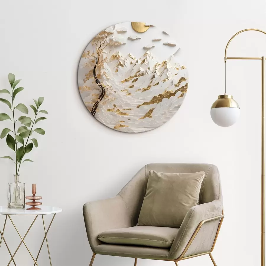 Glezna Abstraktie kalni un saule r44428