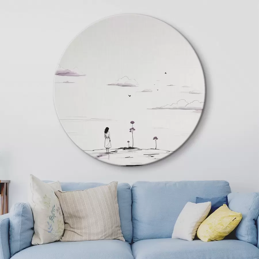 Glezna Vienkārša melnbalta glezna r44433