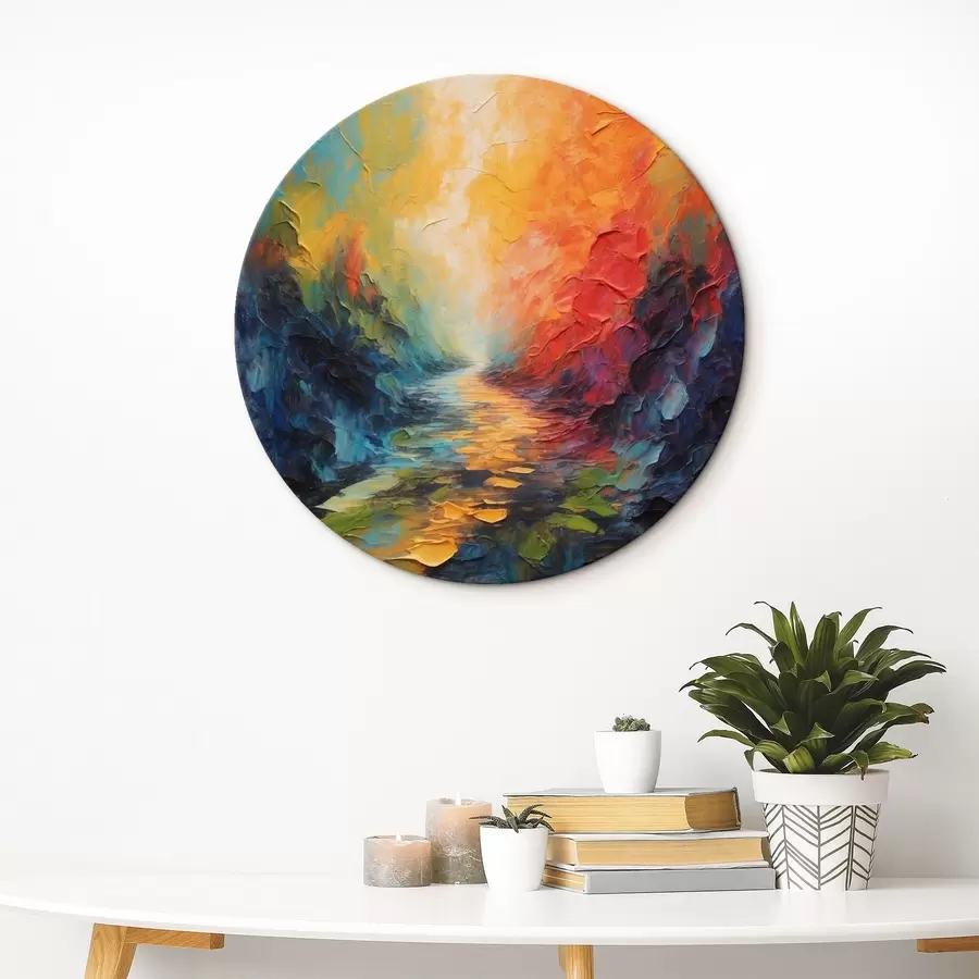 Glezna Abstraktais ceļš akrila glezniecības stilā r44441