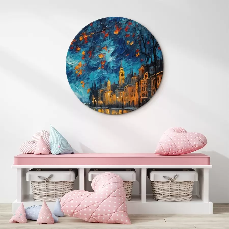 Glezna Nakts Londona akrila glezniecības stilā r44453