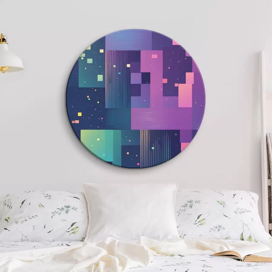 Glezna Abstraktā glezniecība ar daudzkrāsainām taisnstūra figūrām r44457