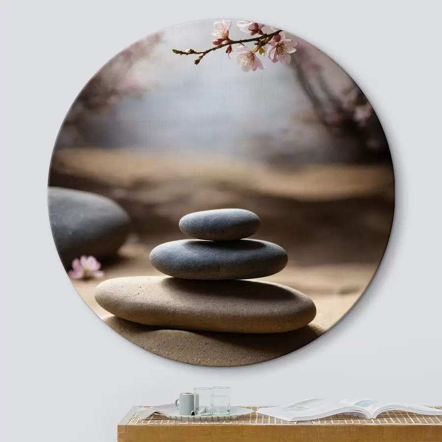 Glezna Akmeņi uz smiltīm uz neskaidra fona r44475