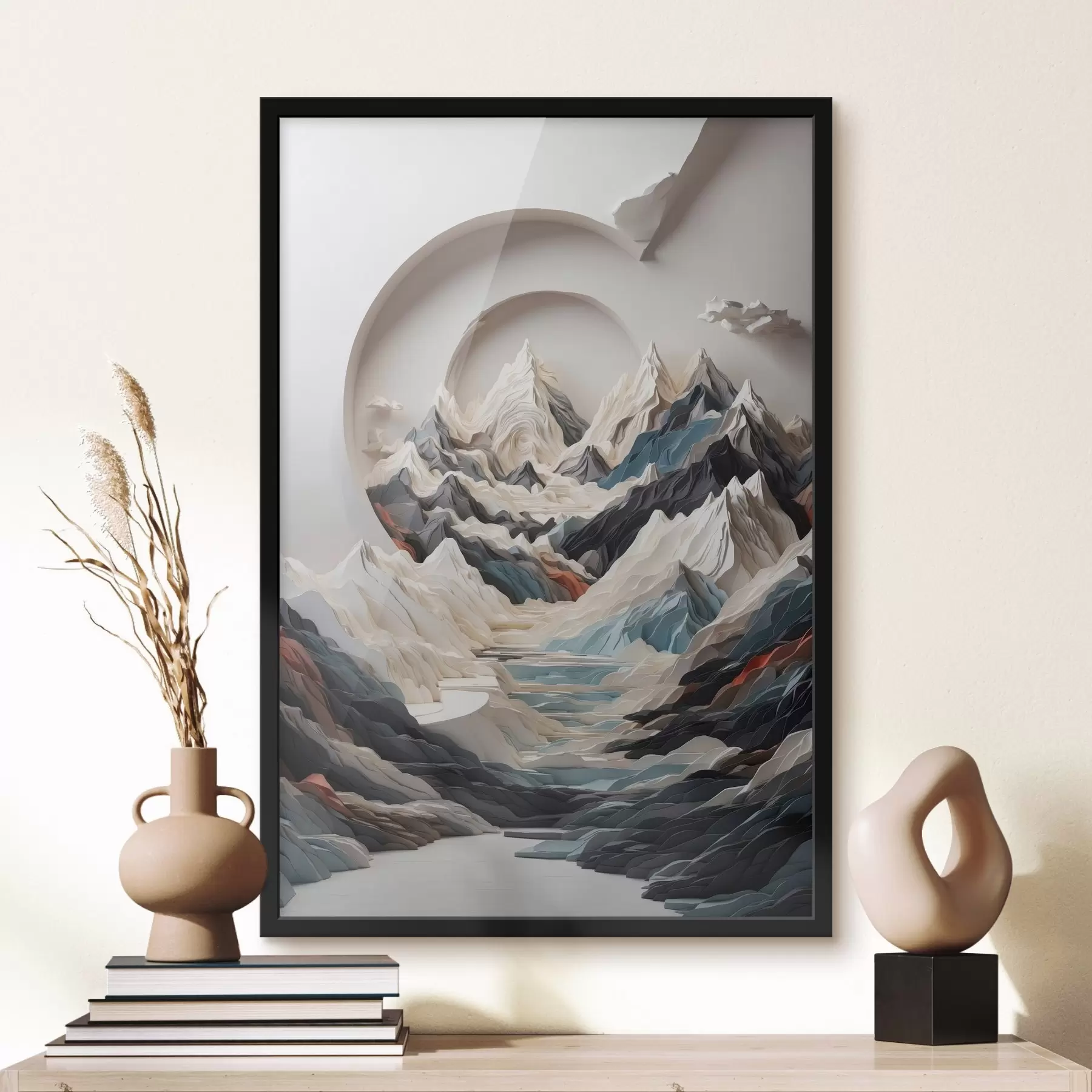 Glezna Abstraktā glezniecība kalnainā apvidū f44427