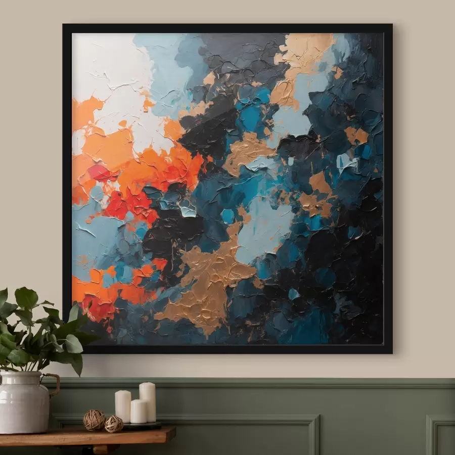 Fototapetes Abstrakta daudzkrāsaina eļļas glezna f44431