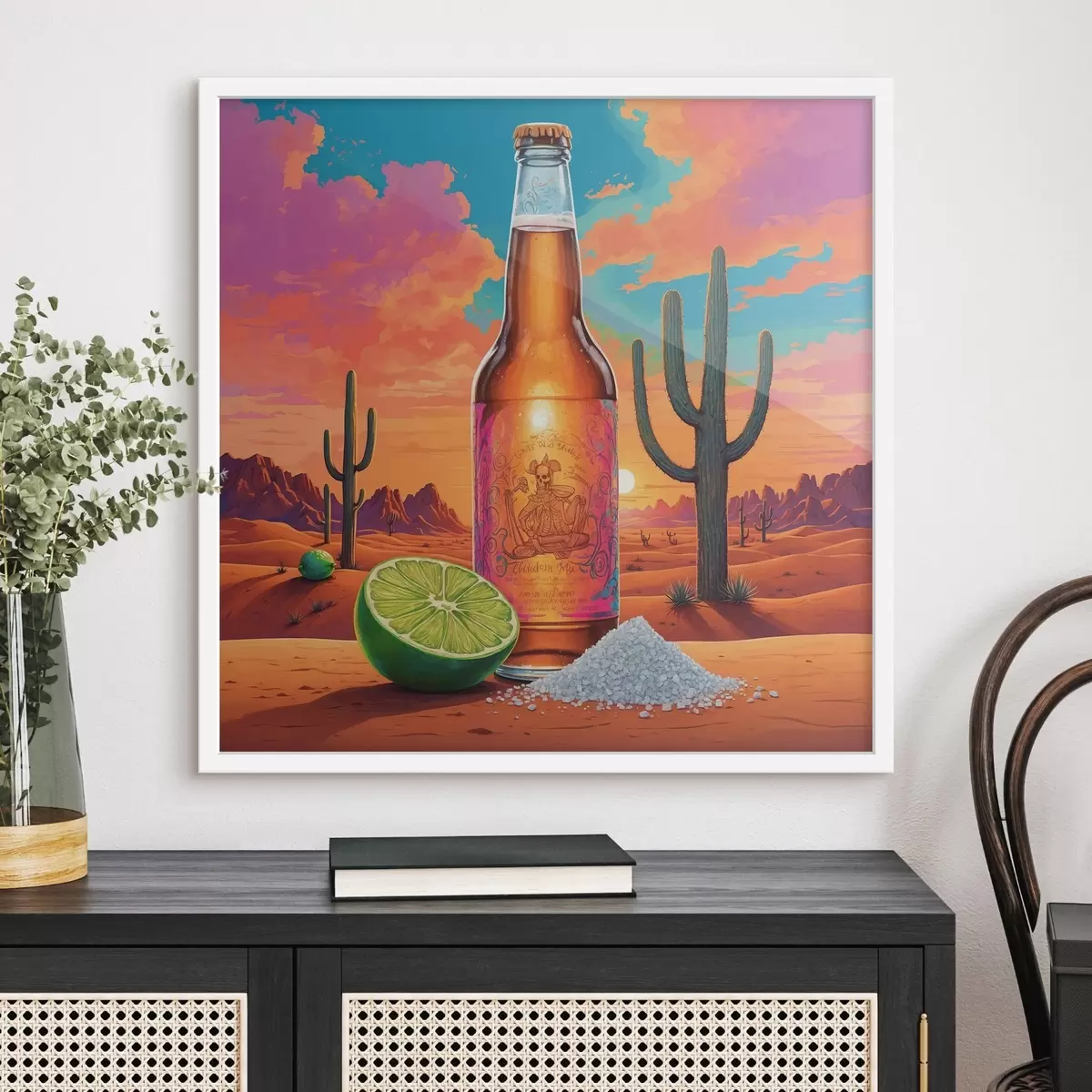 Plakāts Alus un kaļķis uz Amerikas tuksnešu fona f44438