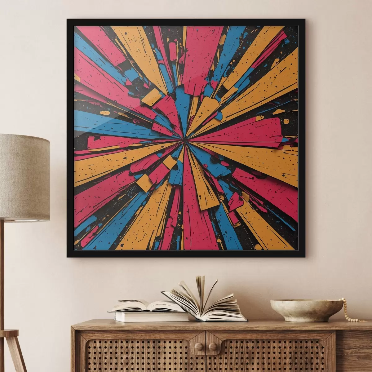 Plakāts Abstraktā daudzkrāsainā glezniecība f44461