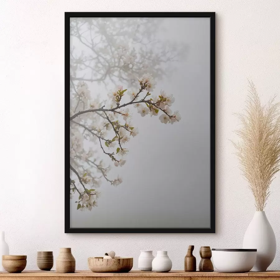 Fototapetes Ziedošs koks miglā f44473