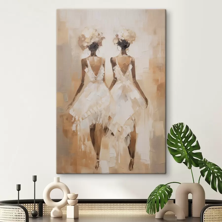 Fototapetes Abstraktā meiteņu imitācijas glezniecība s44517