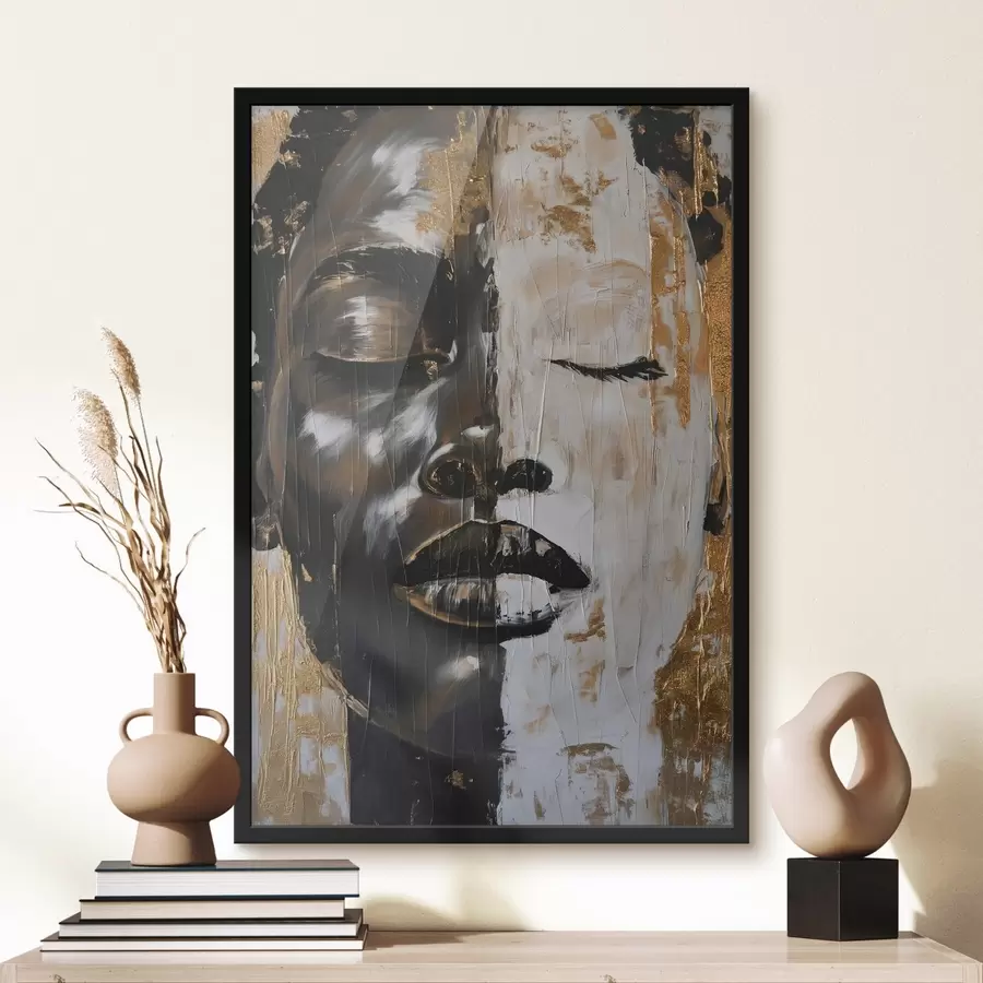 Fototapetes Abstraktā portreta glezniecības imitācija f44514