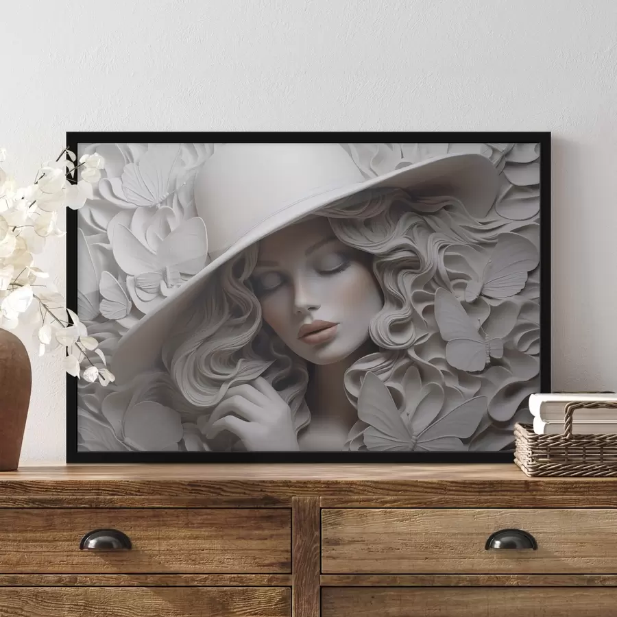 Fototapetes Meitene cepurē f44524