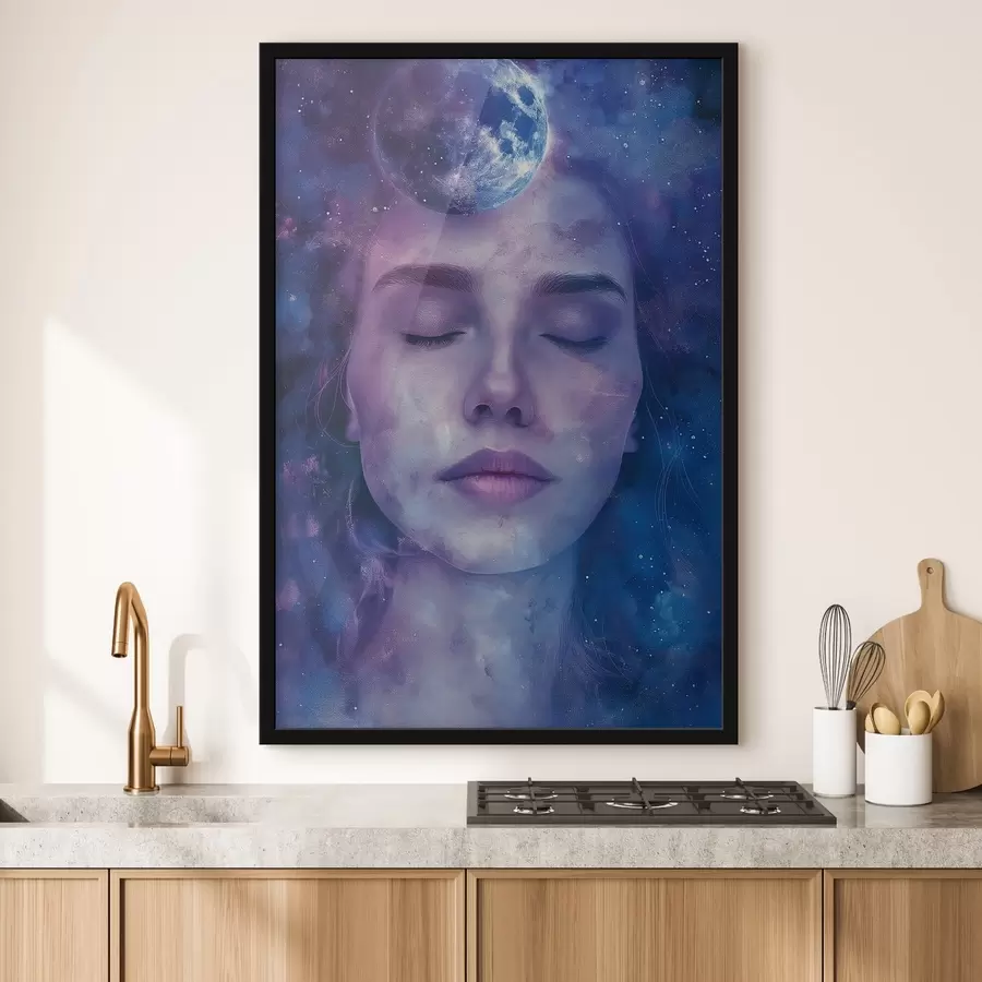 Fototapetes Sieviete un kosmoss f44539