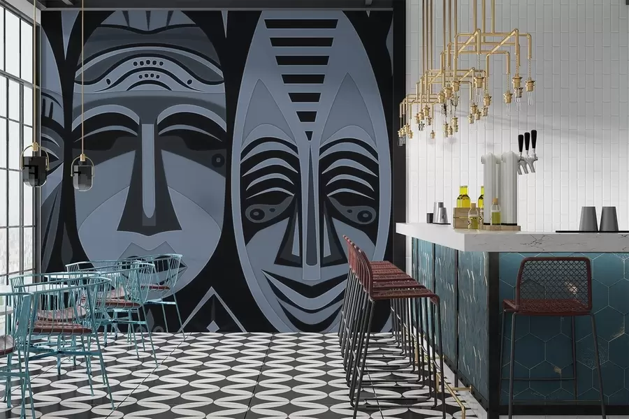 Fototapetes Āfrikas maskas w04043v1