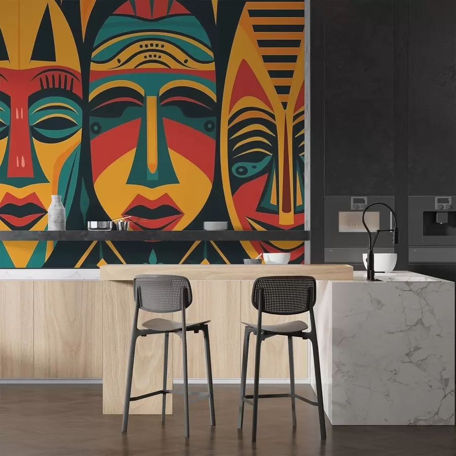 Fototapetes Āfrikas maskas w04043v2